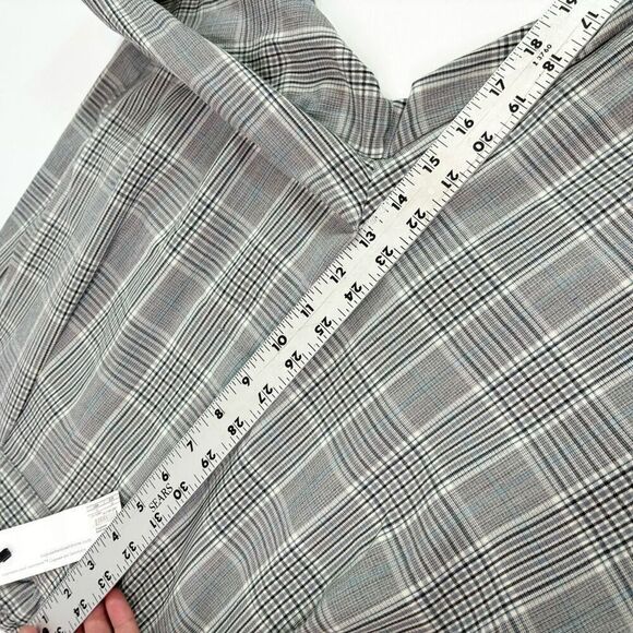 Cupcakes And Cashmere Pants 10 Womens Gray Checkered Mid-Rise Straight-Leg NWT - Picture 8 of 12